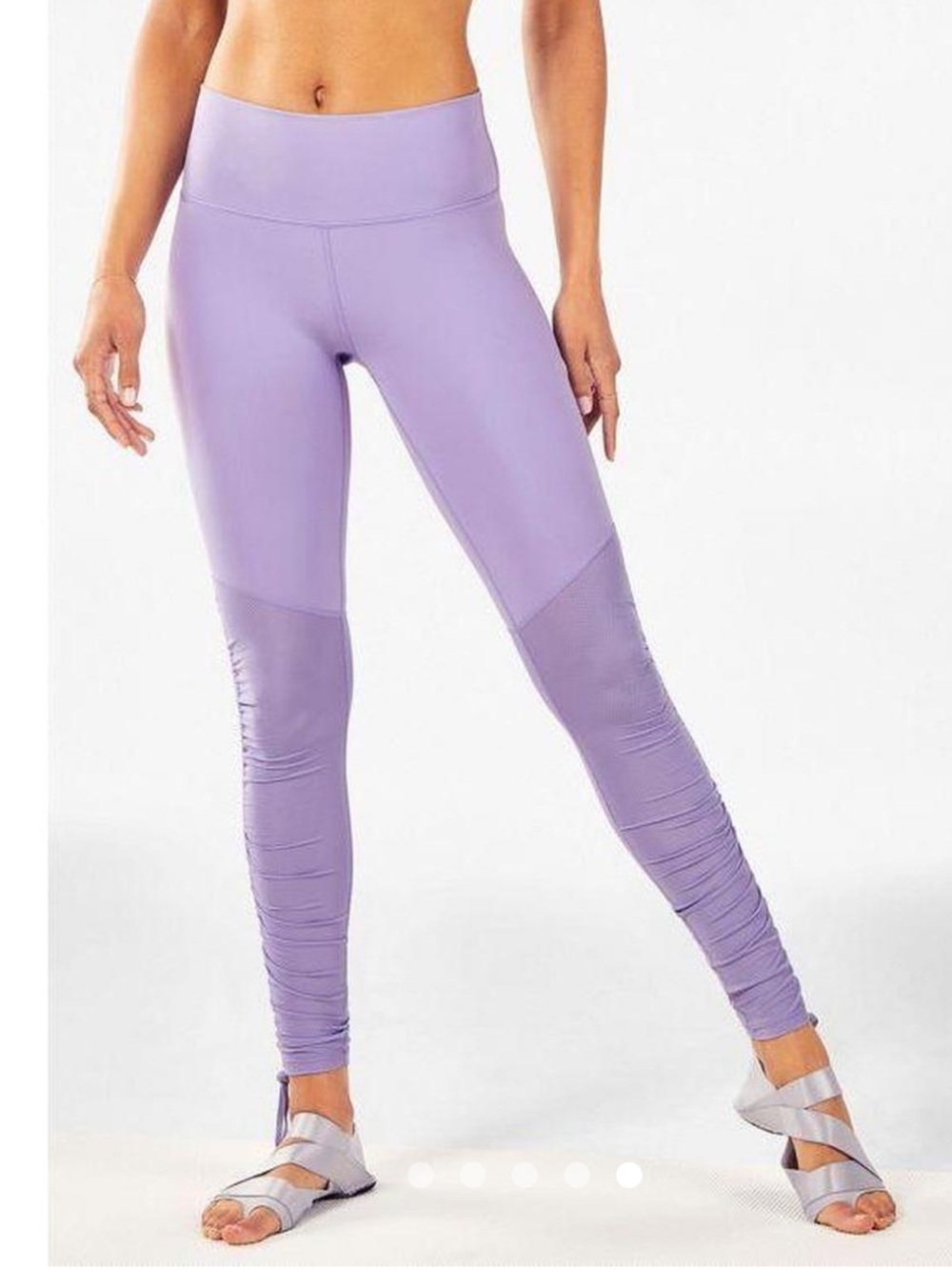 Fabletics Lilac High-Waist Mesh-Panel Legging